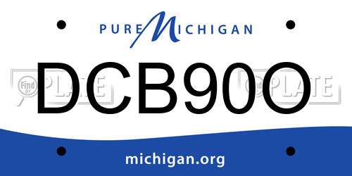 DCB90O Michigan License Plate