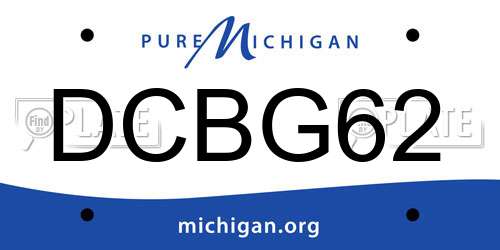 DCBG62 Michigan License Plate