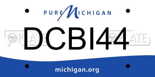 DCBI44 Michigan License Plate