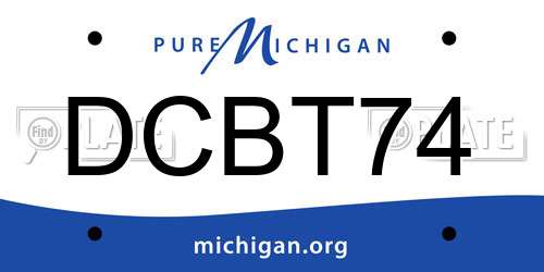 DCBT74 Michigan License Plate