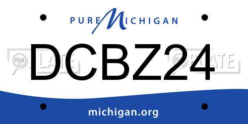 DCBZ24 Michigan License Plate