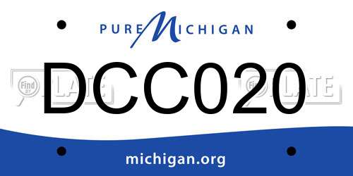 DCC020 Michigan License Plate