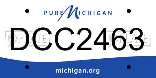 DCC2463 Michigan License Plate