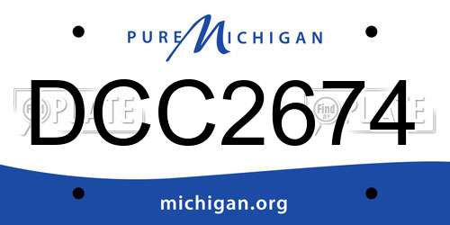 DCC2674 Michigan License Plate