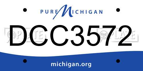 DCC3572 Michigan License Plate