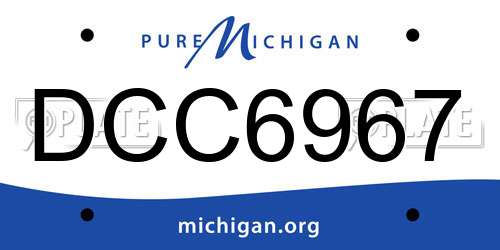 DCC6967 Michigan License Plate