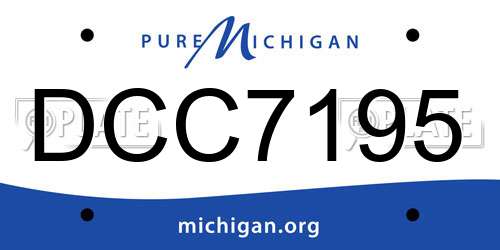 DCC7195 Michigan License Plate