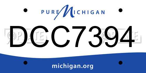 DCC7394 Michigan License Plate