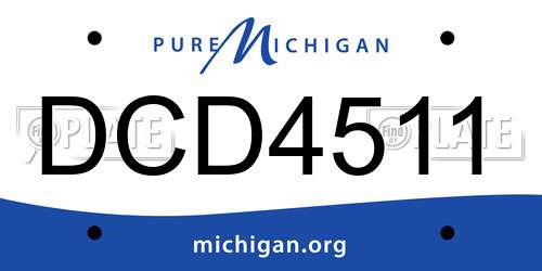 DCD4511 Michigan License Plate