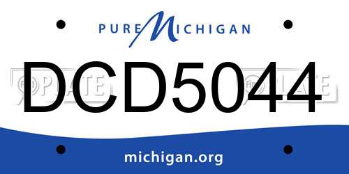 DCD5044 Michigan License Plate