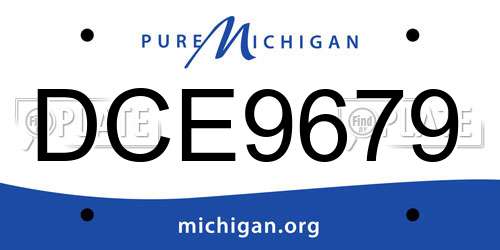 DCE9679 Michigan License Plate