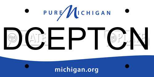 DCEPTCN Michigan License Plate
