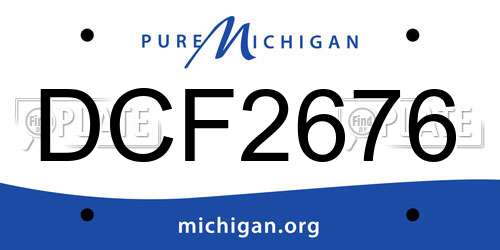 DCF2676 Michigan License Plate