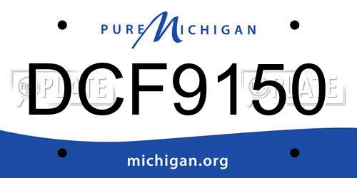 DCF9150 Michigan License Plate