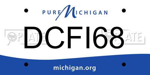 DCFI68 Michigan License Plate