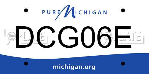 DCG06E Michigan License Plate