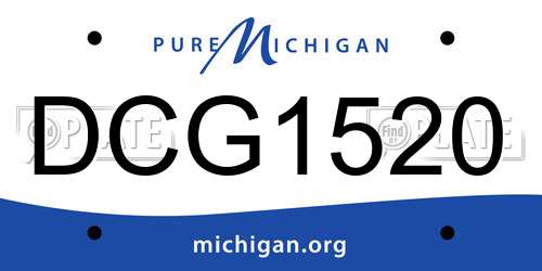DCG1520 Michigan License Plate