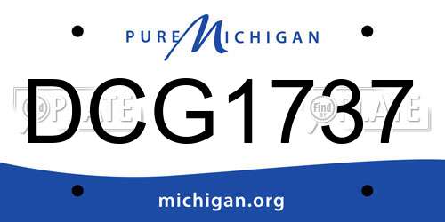 DCG1737 Michigan License Plate