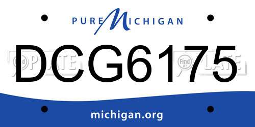 DCG6175 Michigan License Plate