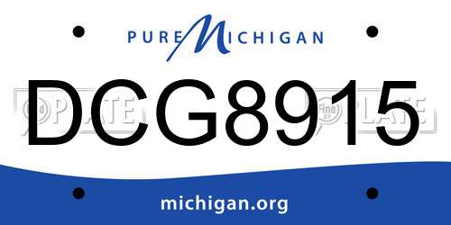 DCG8915 Michigan License Plate