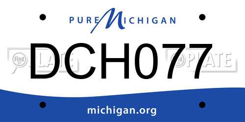DCH077 Michigan License Plate