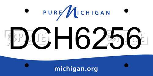 DCH6256 Michigan License Plate