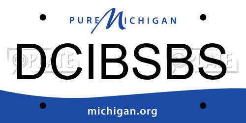 DCIBSBS Michigan License Plate