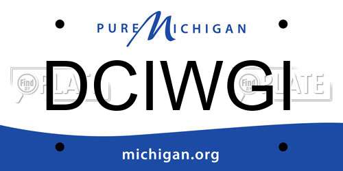 DCIWGI Michigan License Plate