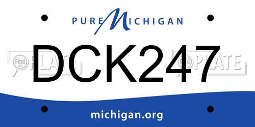 DCK247 Michigan License Plate