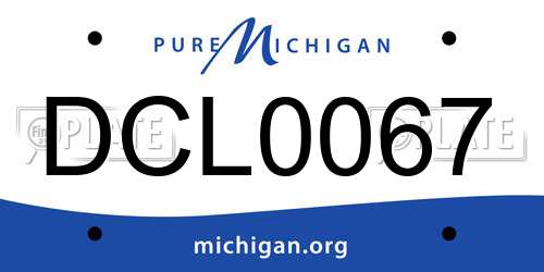 DCL0067 Michigan License Plate