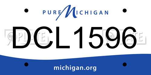DCL1596 Michigan License Plate