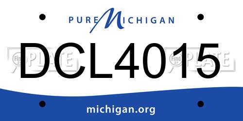 DCL4015 Michigan License Plate