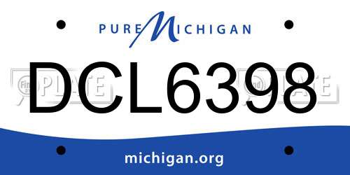 DCL6398 Michigan License Plate