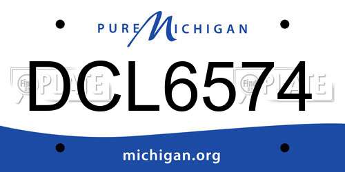 DCL6574 Michigan License Plate
