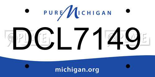 DCL7149 Michigan License Plate