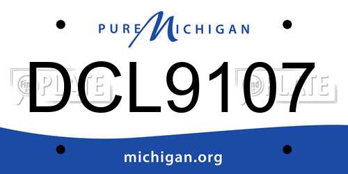 DCL9107 Michigan License Plate
