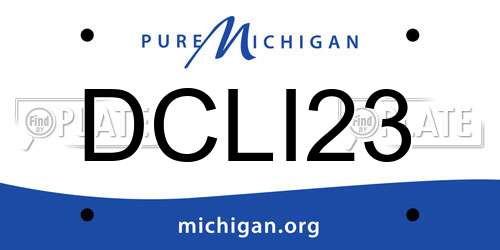 DCLI23 Michigan License Plate