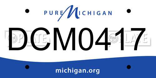DCM0417 Michigan License Plate