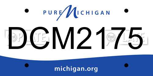 DCM2175 Michigan License Plate