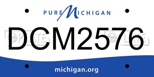 DCM2576 Michigan License Plate