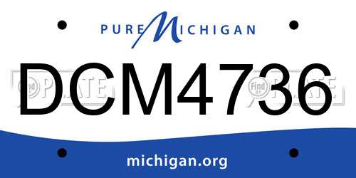 DCM4736 Michigan License Plate