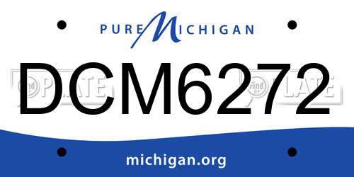 DCM6272 Michigan License Plate