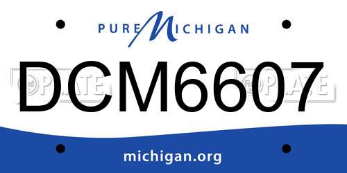 DCM6607 Michigan License Plate