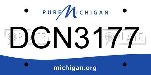 DCN3177 Michigan License Plate