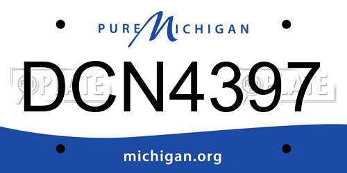 DCN4397 Michigan License Plate