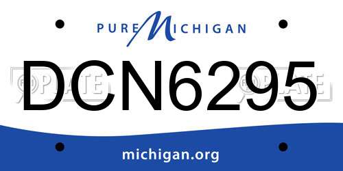 DCN6295 Michigan License Plate