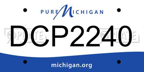 DCP2240 Michigan License Plate