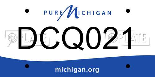 DCQ021 Michigan License Plate
