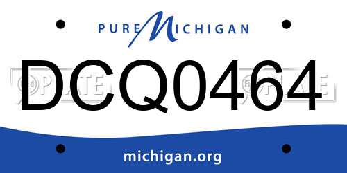 DCQ0464 Michigan License Plate