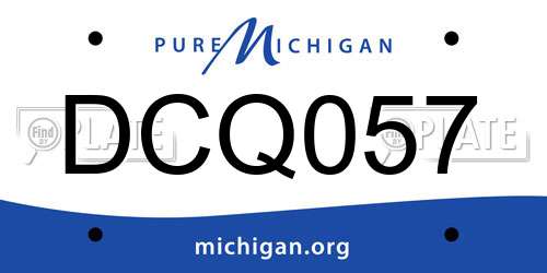 DCQ057 Michigan License Plate